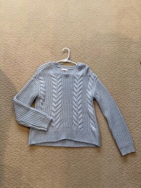 La Hearts Light Blue Knit Crewneck Sweater